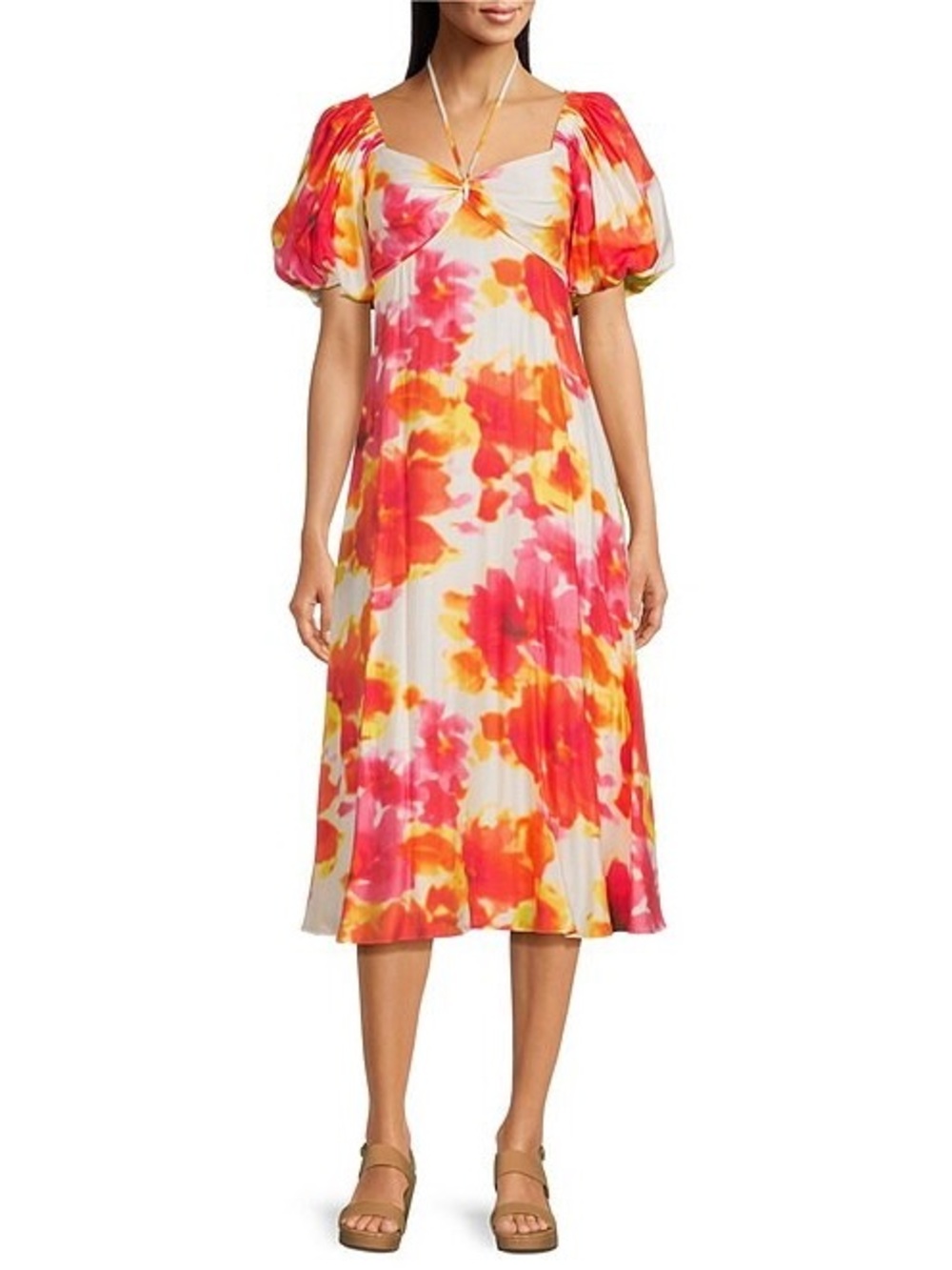 Alex Marie Women's Orange and Pink Dress NWT